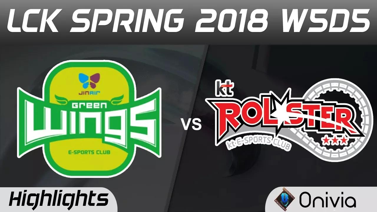 JAG vs KT Highlights Game 1 LCK Spring 2018 W5D5 Jin Air Green Wings vs KT Rolster by Onivia thumbnail