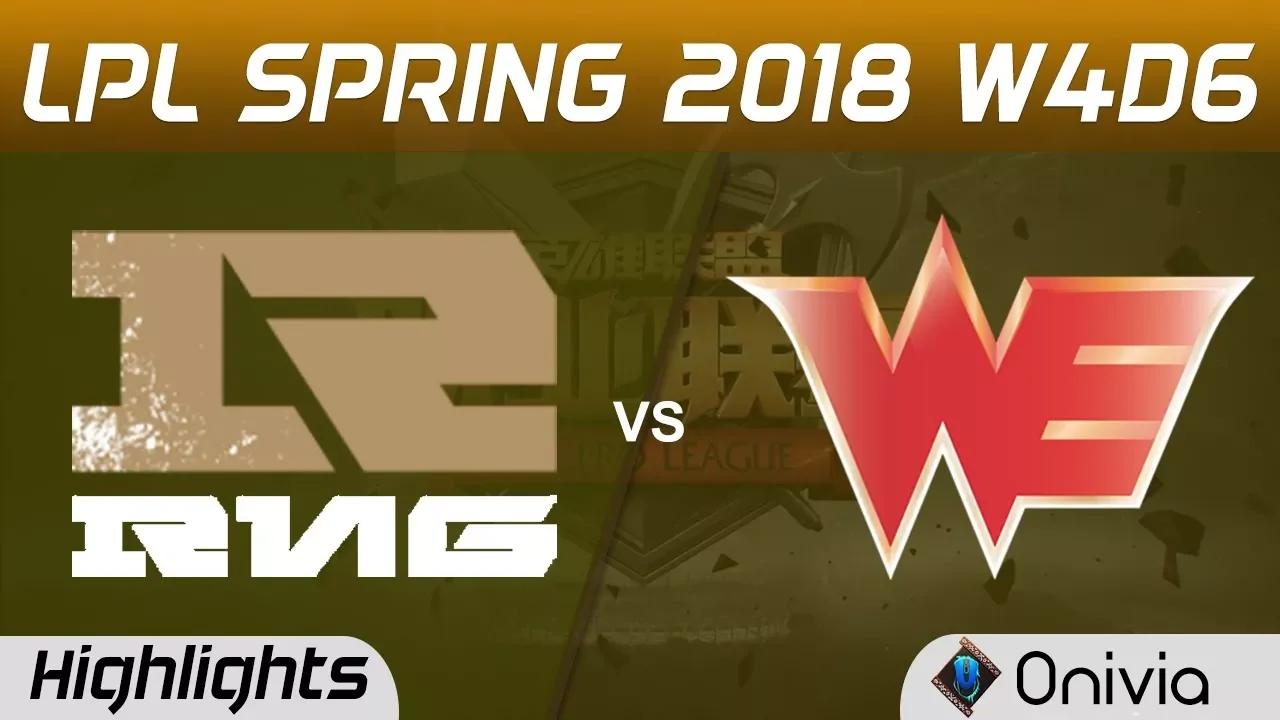 RNG vs WE Highlights Game 1 LPL Spring 2018 W4D6 Royal Never Give Up vs Team WE by Onivia thumbnail