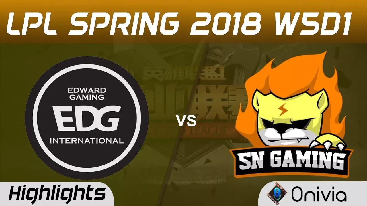 EDG vs SNG Highlights Game 2 LPL Spring 2018 W5D1 Edward Gaming vs Sunning Gaming by Onivia thumbnail