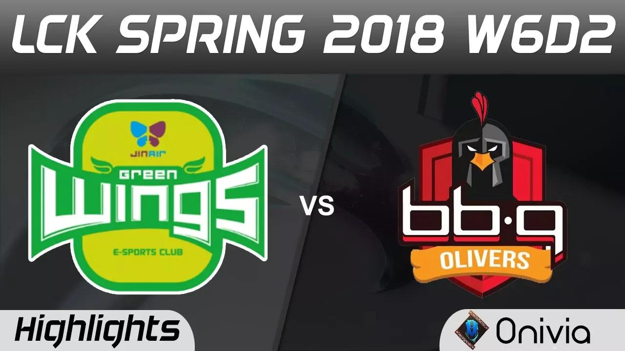 JAG vs BBQ Highlights Game 1 LCK Spring 2018 W6D2 Jin Air GreenWings vs BBQ Olivers by Onivia thumbnail