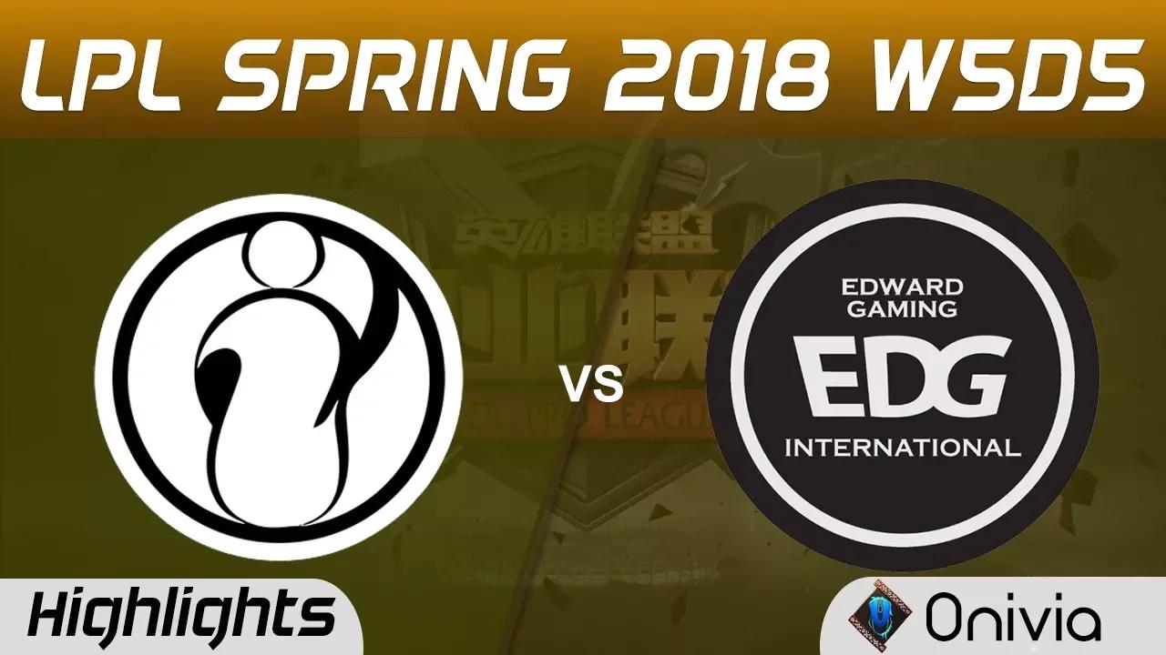 IG vs EDG Highlights Game 1 LPL Spring 2018 W5D5 Invictus Gaming vs Edward Gaming by Onivia thumbnail