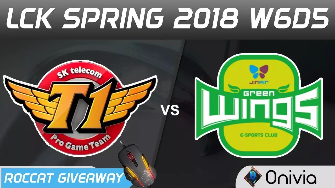 SKT vs JAG Highlights Game 1 LCK Spring 2018 W6D5 SK Telecom T1 vs Jin Air Green Wings by Onivia thumbnail