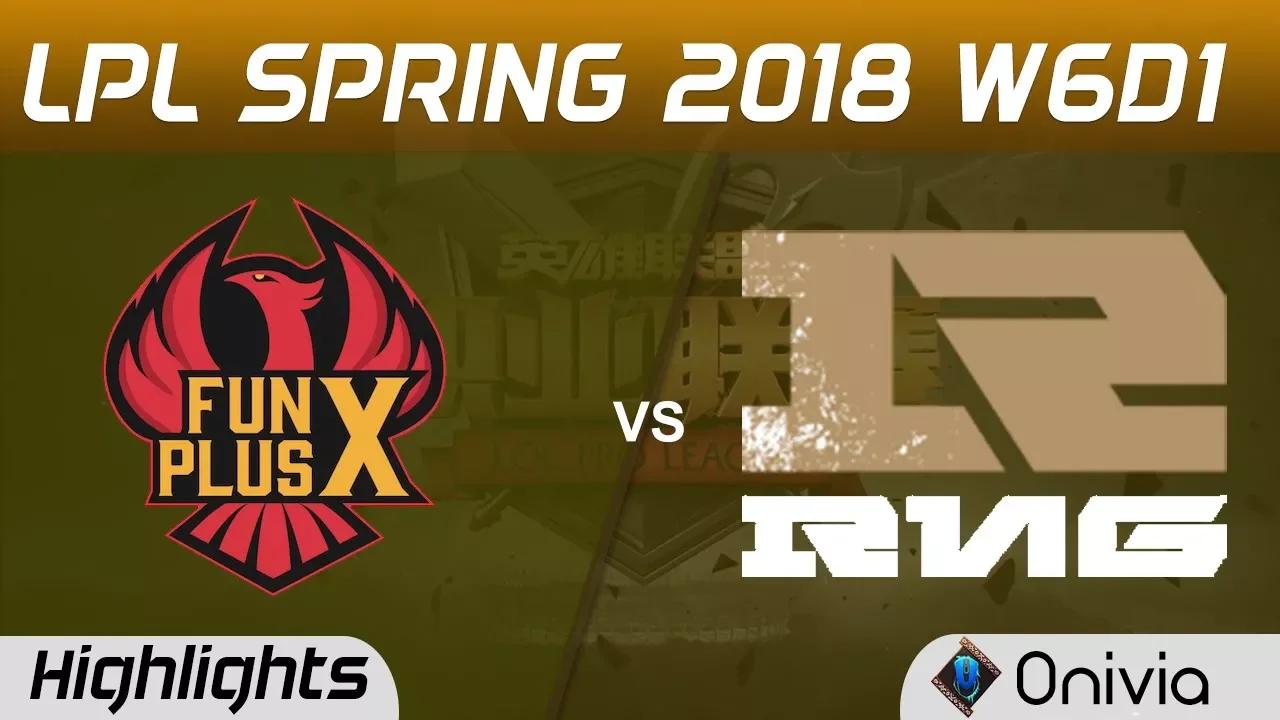 FPX vs RNG Highlights Game 2 LPL Spring 2018 W6D1 FunPlus Phoenix vs Royal Never Give Up by Onivia thumbnail