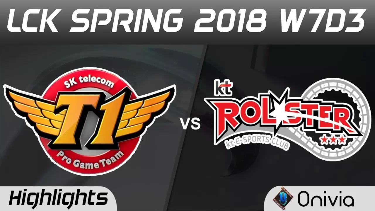 SKT vs KT Highlights Game 1 LCK Spring 2018 W7D3 SK Telecom T1 vs KT Rolster by Onivia thumbnail