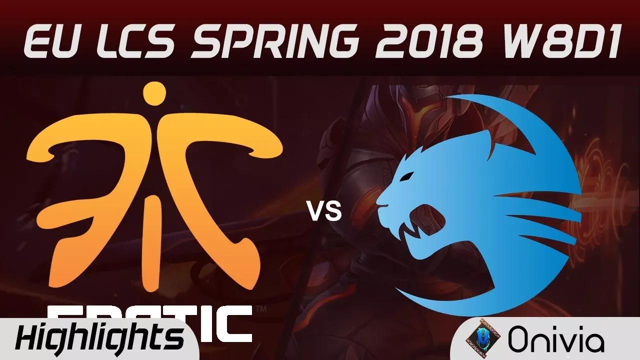 FNC vs ROC Highlights EU LCS Spring 2018 W8D1 Fnatic vs Team ROCCAT By Onivia thumbnail