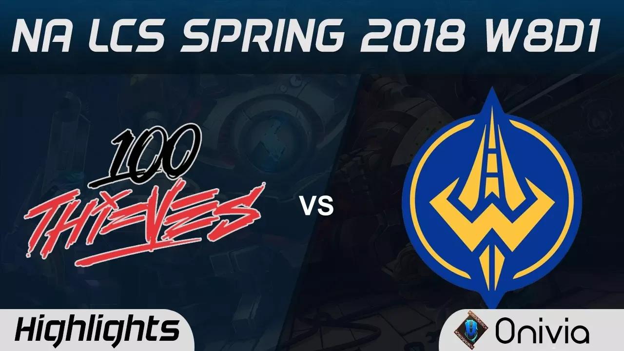 100 vs GGS Highlights NA LCS Spring 2018 W8D1 100 Thieves vs Golden Guardians by Onivia thumbnail