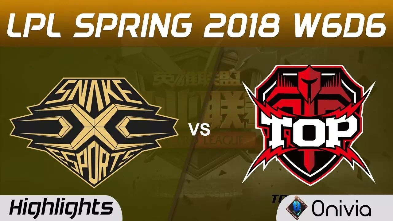 SS vs TOP Highlights Game 1 LPL Spring 2018 W6D6 Snake vs TopSports Gaming by Onivia thumbnail