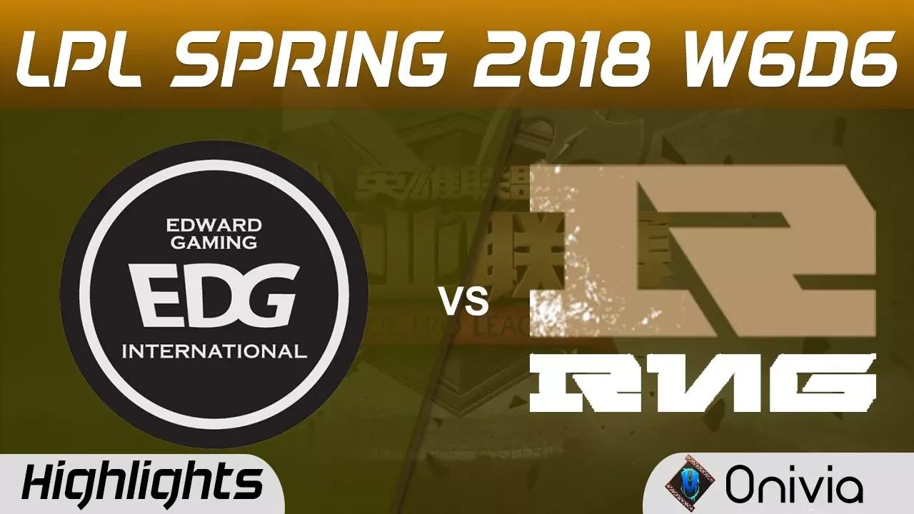 EDG vs RNG Highlights Game 3 LPL Spring 2018 W6D6 Edward Gaming vs Royal Never Give Up by Onivia thumbnail