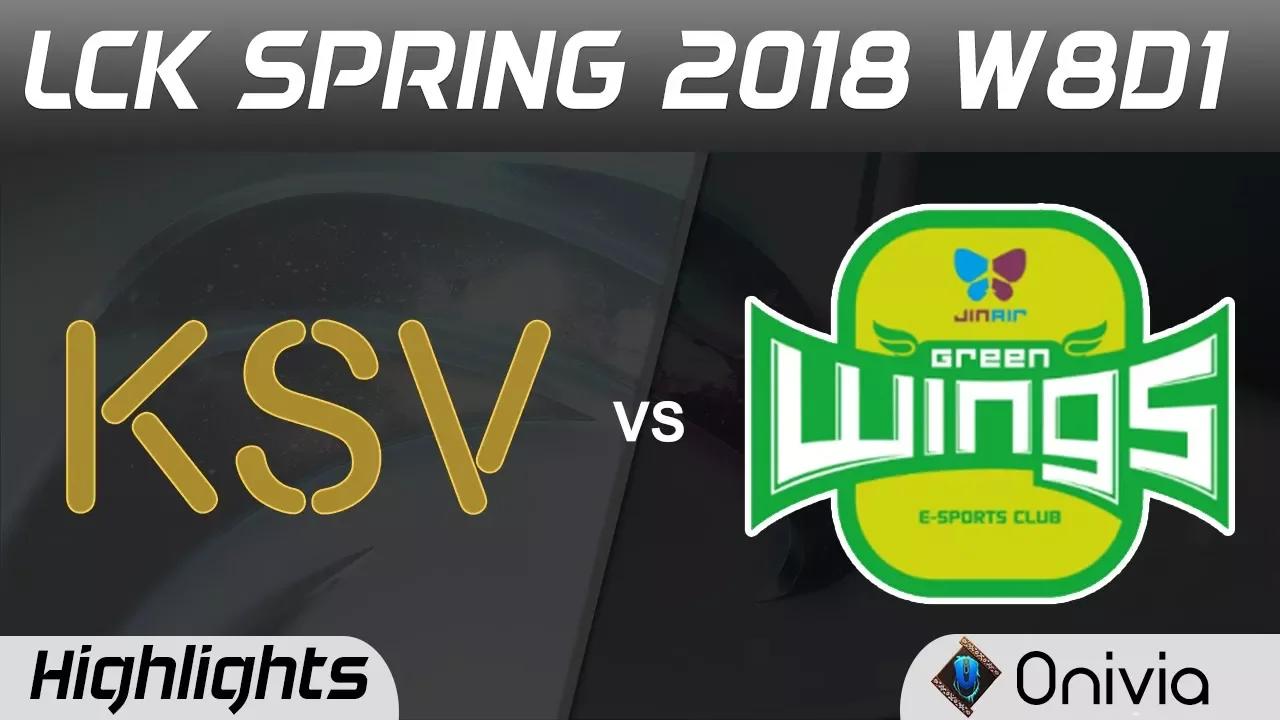 KSV vs JAG Highlights Game 1 LCK Spring 2018 W8D1 KSV Esports vs Jin Air GreenWings by Onivia thumbnail