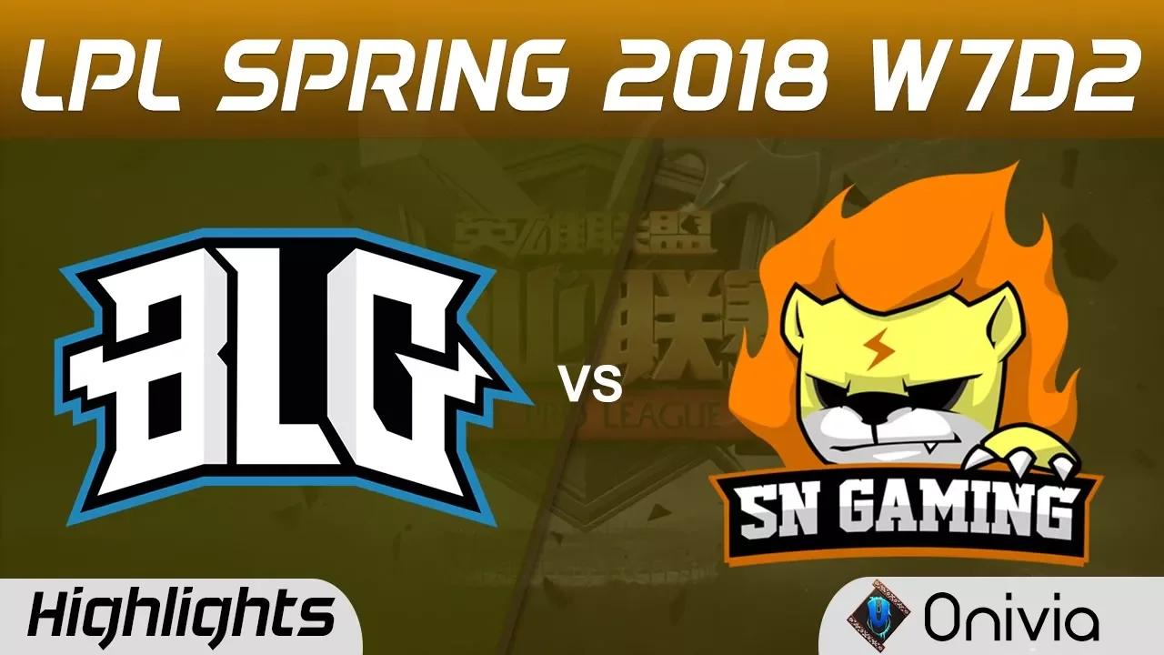 BLG vs SNG Highlights Game 1 LPL Spring 2018 W7D2 Bilibili Gaming vs Sunning Gaming by Onivia thumbnail