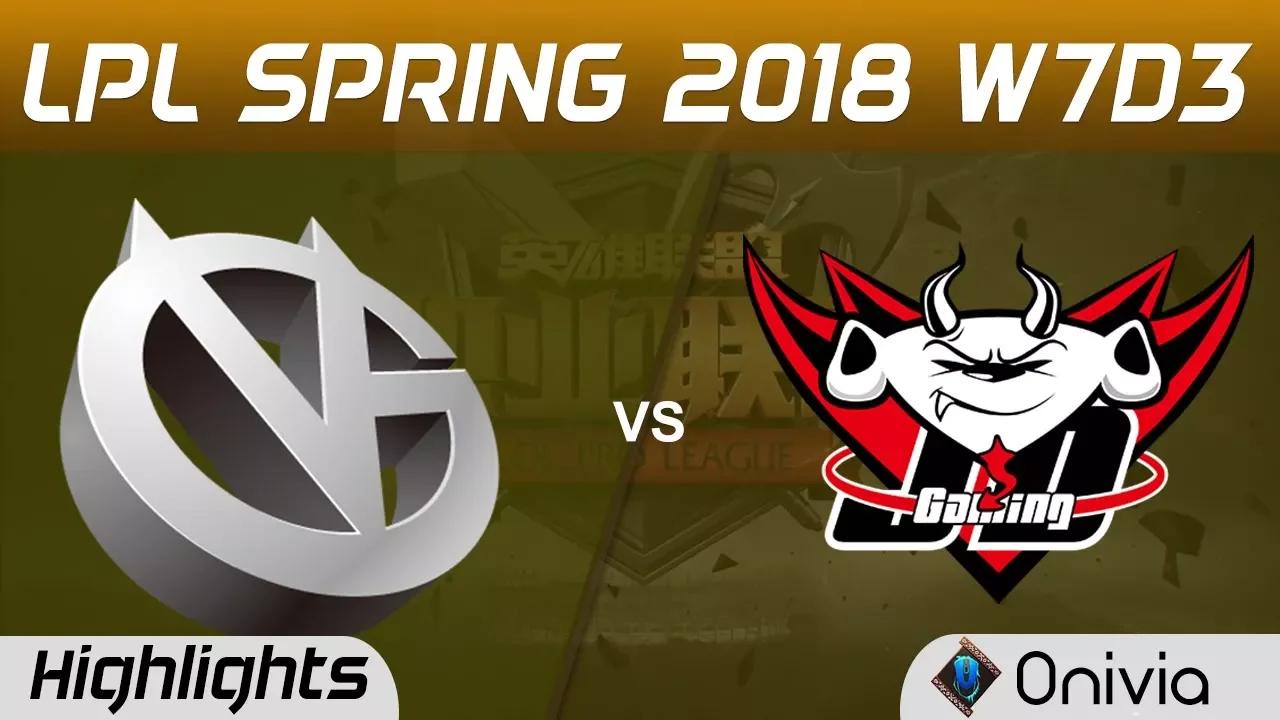 VG vs JDG Highlights Game 2 LPL Spring 2018 W7D3 Vici Gaming vs JD Gaming by Onivia thumbnail