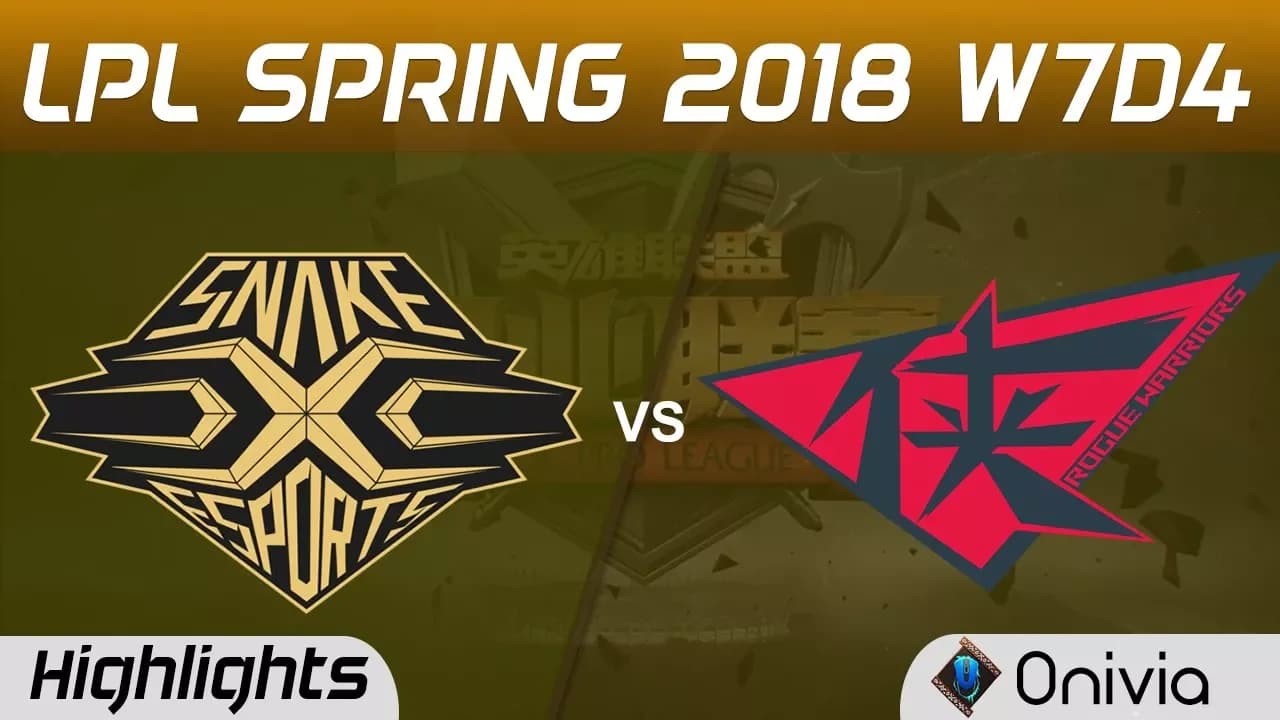 SS vs RW Highlights Game 1 LPL Spring 2018 W7D4 Snake vs Rogue Warriors by Onivia thumbnail