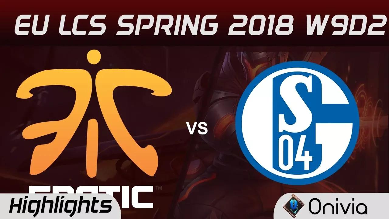 FNC vs S04 Highlights EU LCS Spring 2018 W9D2 Fnatic vs FC Schalke 04 By Onivia thumbnail