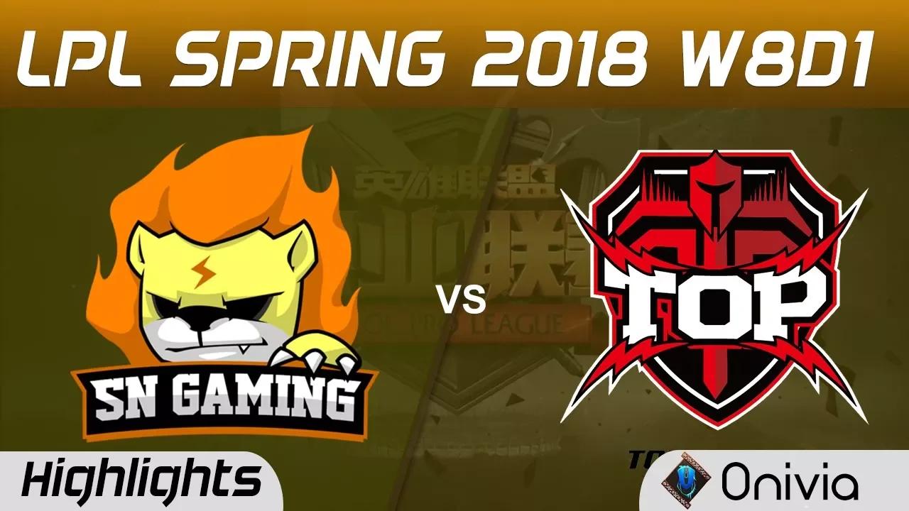 SNG vs TOP Highlights Game 1 LPL Spring 2018 W8D1 Suning Gaming vs TopSports Esports by Onivia thumbnail