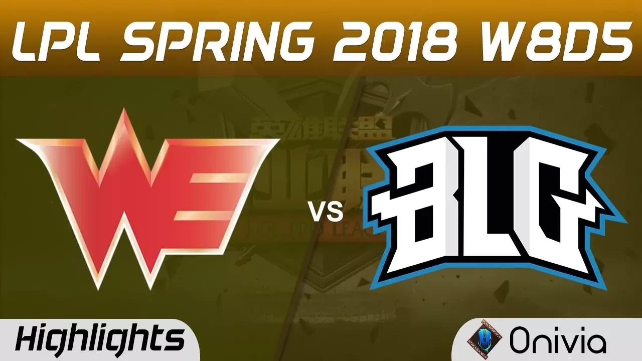 WE vs BLG Highlights Game 2 LPL Spring 2018 W8D5 Team WE vs Bilibili Gaming by Onivia thumbnail