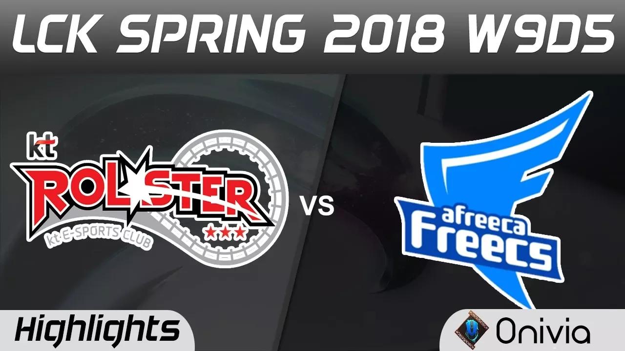 KT vs AFS Highlights Game 1 LCK Spring 2018 W9D5 KT Rolster vs Afreeca Freecs by Onivia thumbnail