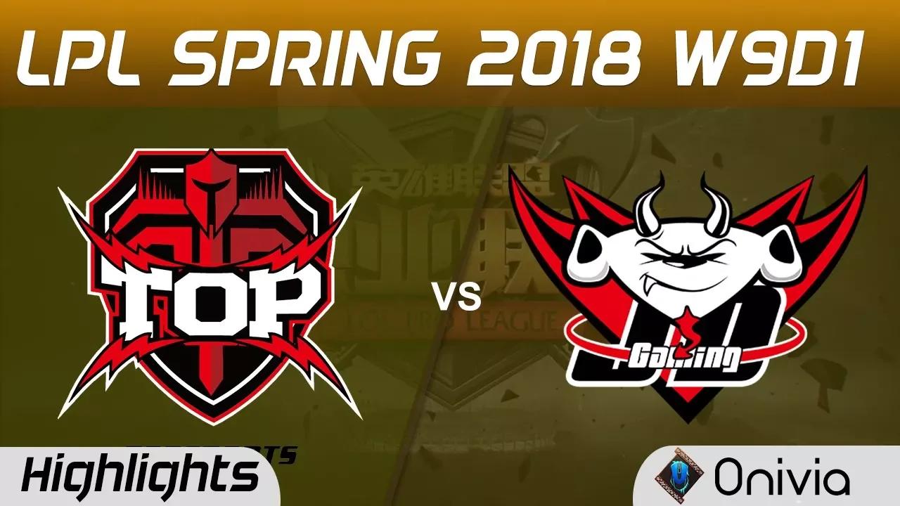 TOP vs JDG Highlights Game 3 LPL Spring 2018 W9D1 Topsports Gaming vs JD Gaming by Onivia thumbnail