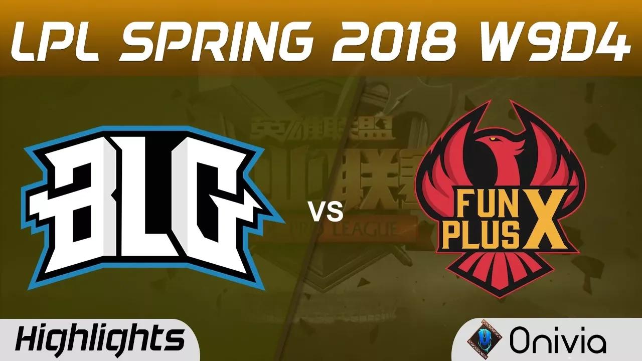 BLG vs FPX Highlights Game 1 LPL Spring 2018 W9D4 Bilibili Gaming vs FunPlus Phoenix by Onivia thumbnail