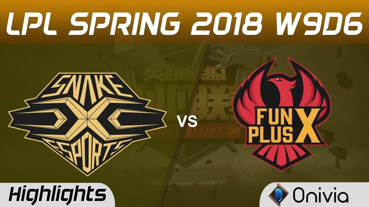 SS vs FPX Highlights Game 1 LPL Spring 2018 W9D6 Snake vs FunPlus Phoenix by Onivia thumbnail