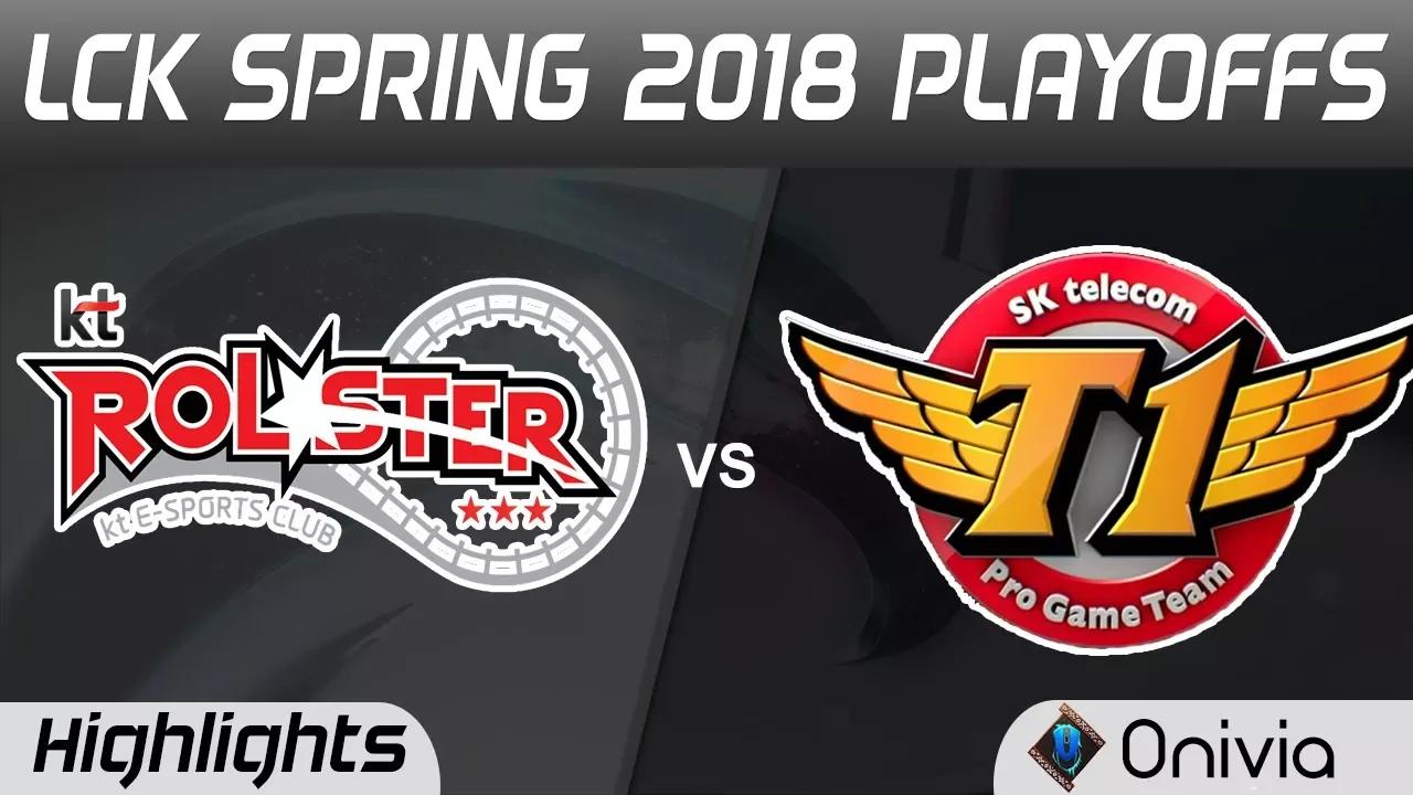 KT vs SKT Highlights Game 3 LCK Spring 2018 Playoffs KT Rolster vs SK Telecom T1 by Onivia thumbnail