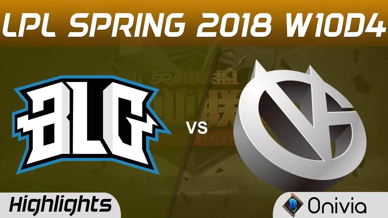 BLG vs VG Highlights Game 2 LPL Spring 2018 W10D4 Bilibili Gaming vs Vici Gaming by Onivia thumbnail