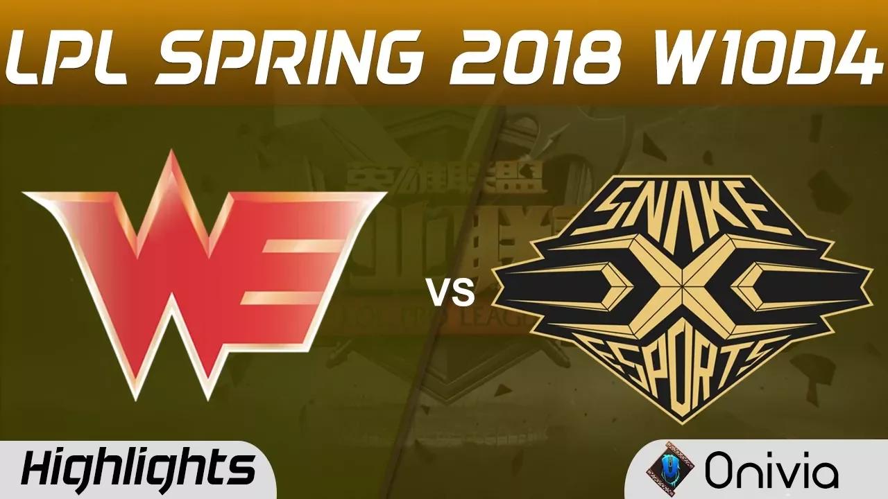 WE vs SS Highlights Game 1 LPL Spring 2018 W10D4 Team WE vs Snake Esports by Onivia thumbnail