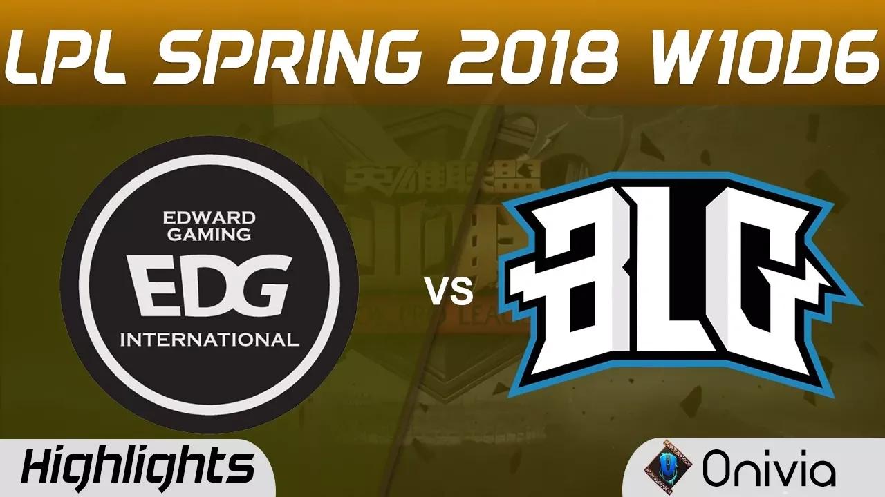 EDG vs BLG Highlights Game 1 LPL Spring 2018 W10D6 Edward Gaming vs Bilibili Gaming by Onivia thumbnail