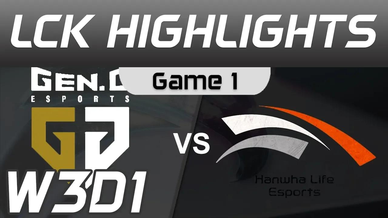 GEN vs HLE Highlights Game 1 LCK Spring 2020 W3D1 Gen G vs Hanwha Life Esports LCK Highlights 2020 b thumbnail