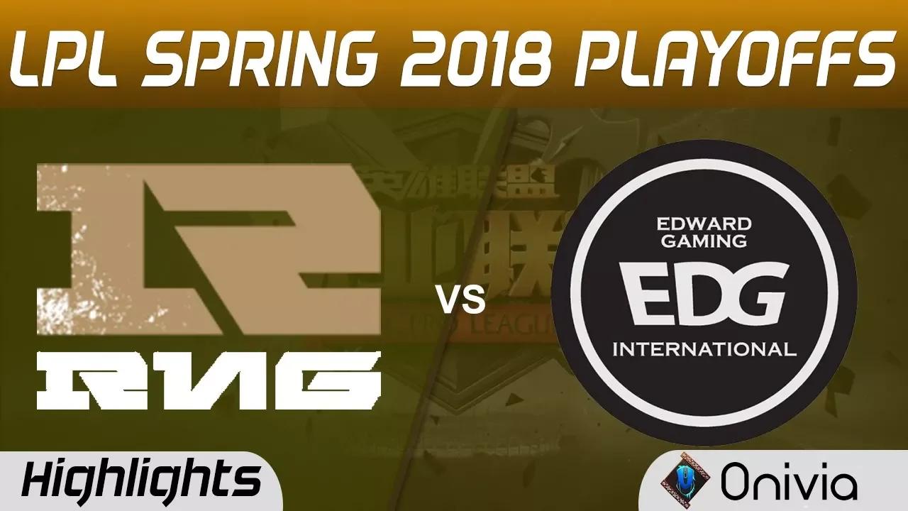 RNG vs EDG Highlights Game 1 LPL Spring 2018 Playoffs Royal Never Give Up vs Edward Gaming by Onivia thumbnail