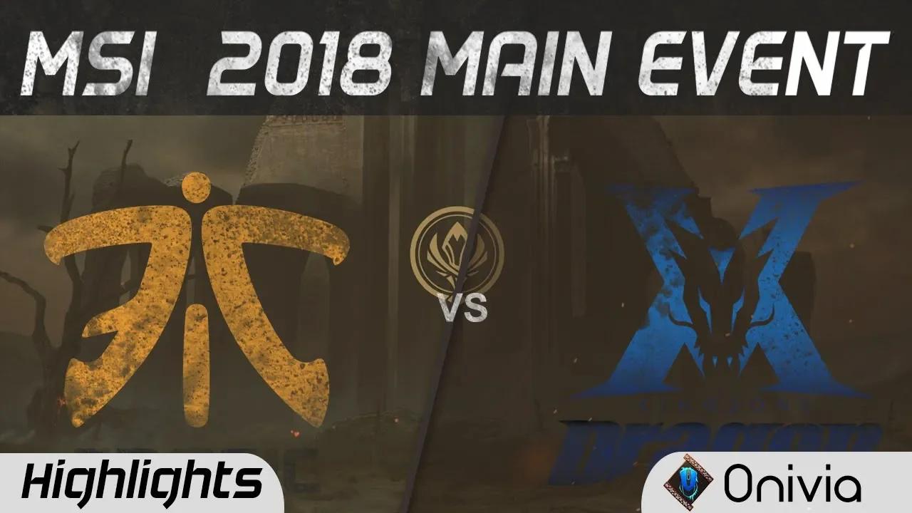 FNC vs KZ Highlights Game 1 MSI 2018 Main Event Fnatic vs KingZone DragonX by Onivia thumbnail