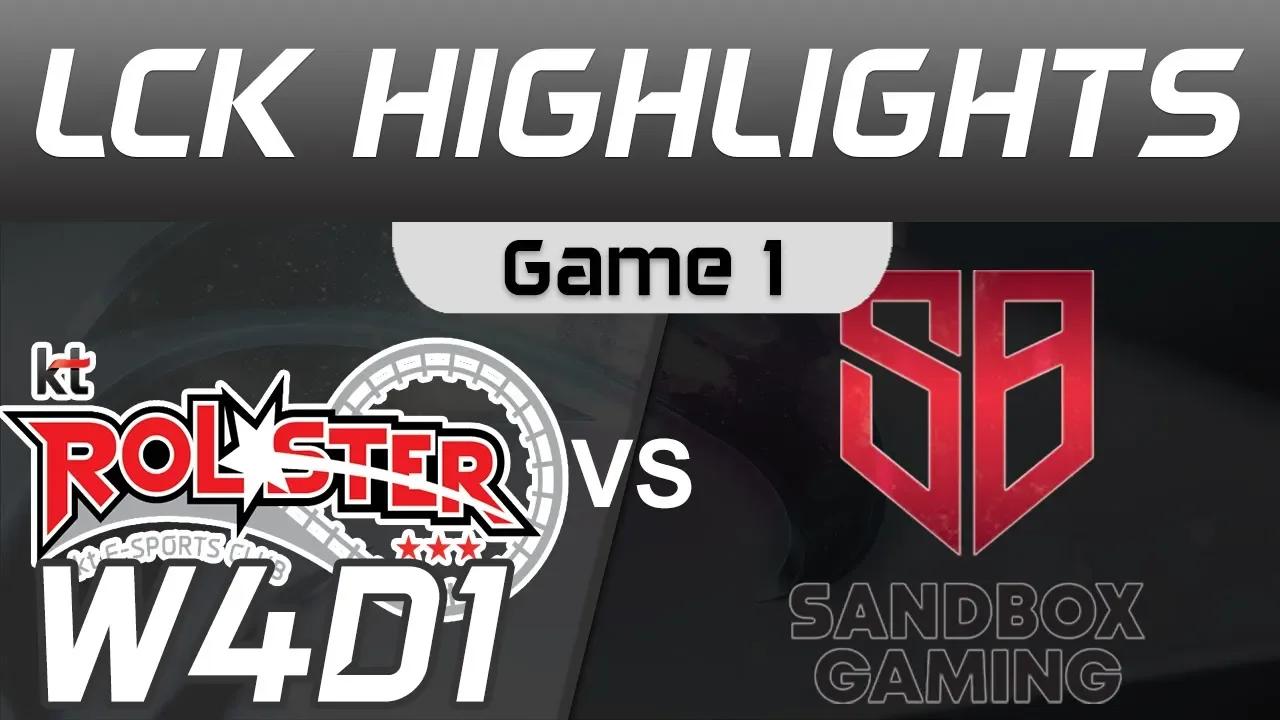 KT vs SB Highlights Game 1 LCK Spring 2020 W4D1 KT Rolster vs Sandbox Gaming LCK Highlights 2020 by thumbnail