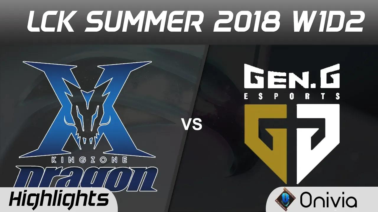 KZ vs GEN Highlights Game 1 LCK Summer 2018 King Zone DragonX vs Gen G Esports by Onivia thumbnail