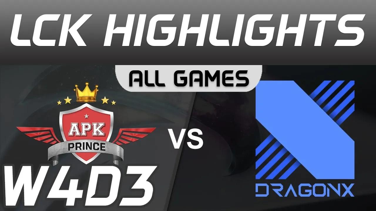 APK vs DRX ALL GAMES Highlights LCK Spring 2020 W4D3 APK Prince vs DragonX LCK Highlights 2020 by On thumbnail