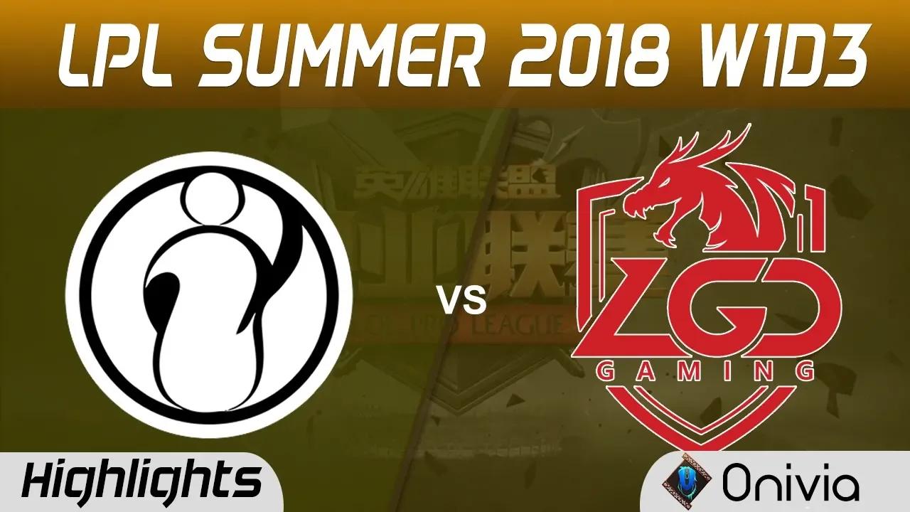 IG vs LGD Highlights Game 2 LPL Summer 2018 Invictus Gaming vs LGD Gaming by Onivia thumbnail