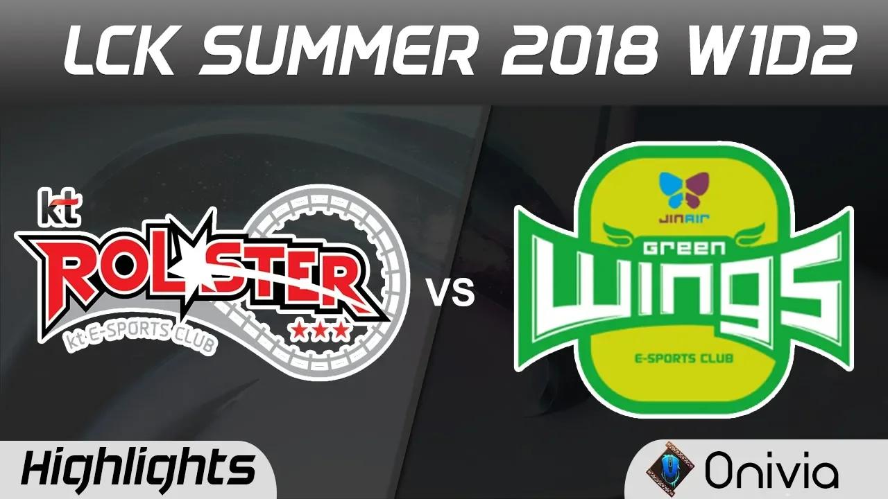 KT vs JAG Highlights Game 1 LCK Summer 2018 KT Rolster vs Jin Air GreenWings by Onivia thumbnail