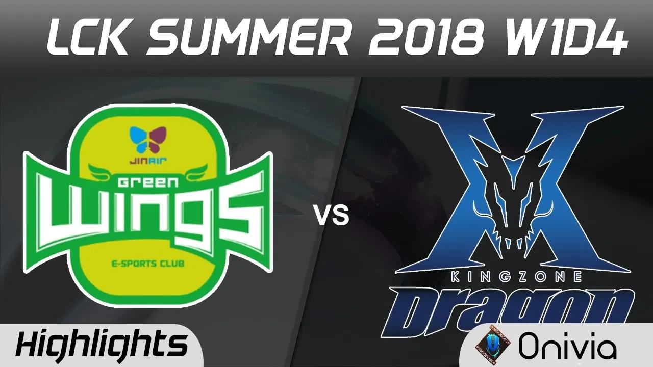 JAG vs KZ Highlights Game 1 LCK Summer 2018 Jin Air GreenWings vs KingZone DragonX by Onivia thumbnail