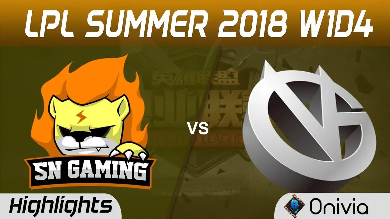 SNG vs VG Highlights Game 1 LPL Summer 2018 Suning Gaming vs Vici Gaming by Onivia thumbnail