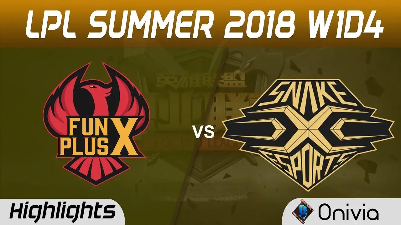 FPX vs SS Highlights Game 1 LPL Summer 2018 FunPlus Phoenix vs Snake Esports by Onivia thumbnail