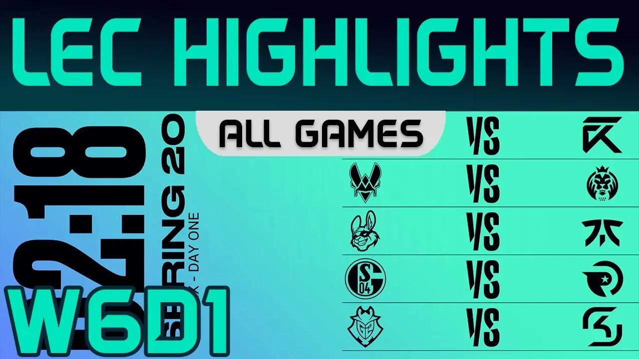 LEC Highlights Week6 Day1 LEC Spring 2020 All Games By Onivia thumbnail