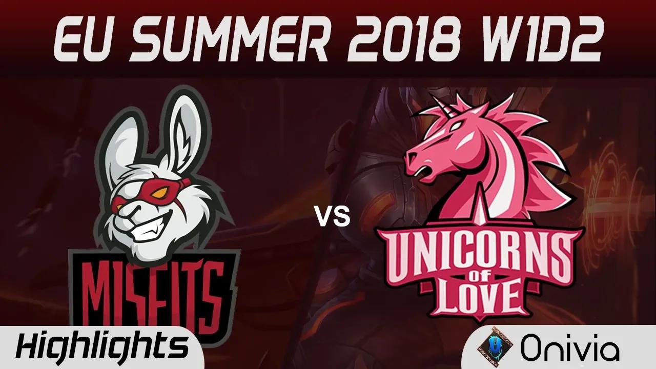 MSF vs UOL Highlights EU LCS Summer 2018 W1D2 Misfits vs Unicorns of Love By Onivia thumbnail