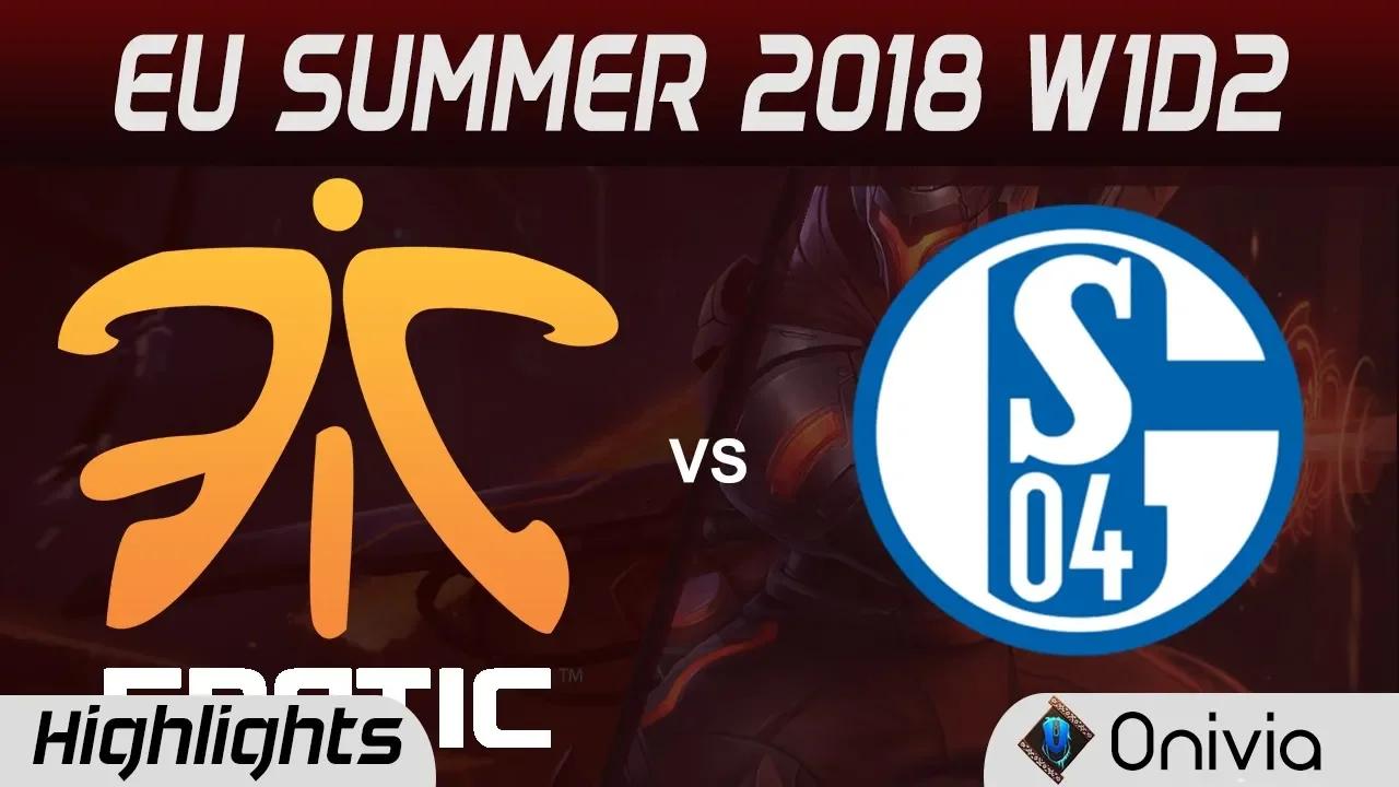 FNC vs S04 Highlights EU LCS Summer 2018 W1D2 Fnatic vs Schalke 04 By Onivia thumbnail