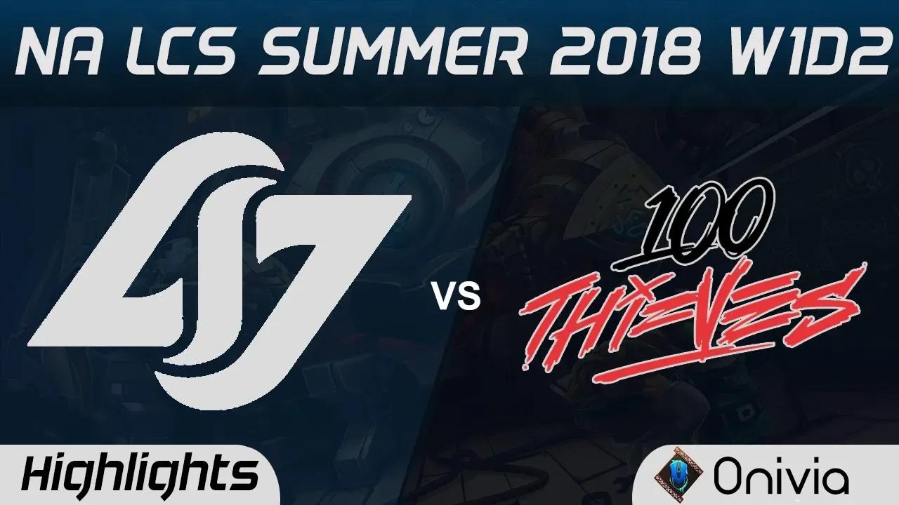 CLG vs 100 Highlights NA LCS Summer 2018 W1D2 Counter Logic Gaming vs 100Thieves by Onivia thumbnail