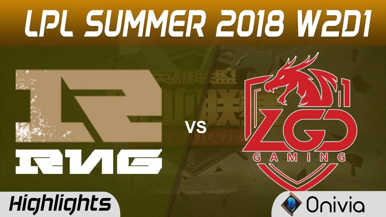 RNG vs LGD Highlights Game 2 LPL Summer 2018 W2D1 Royal Never Give Up vs LGD Gaming by Onivia thumbnail