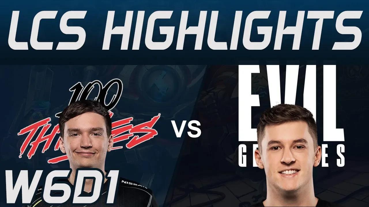 100 vs EG Highlights LCS Spring 2020 W6D1 100Thieves vs Evil Geniuses LCS Highlights 2020 by Onivia thumbnail