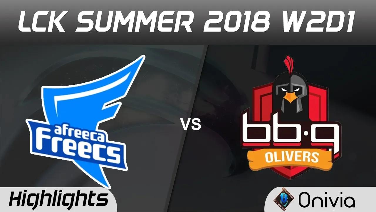 AFS vs BBQ Highlights Game 1 LCK Summer 2018 W2D1 Afreeca Freecs vs BBQ Olivers by Onivia thumbnail