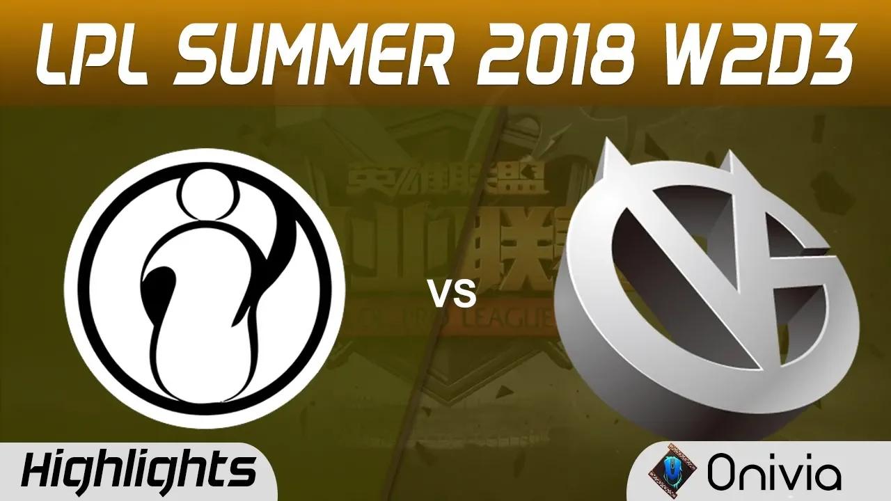 IG vs VG Highlights Game 2 LPL Summer 2018 W2D3 Invictus Gaming vs Vici Gaming by Onivia thumbnail