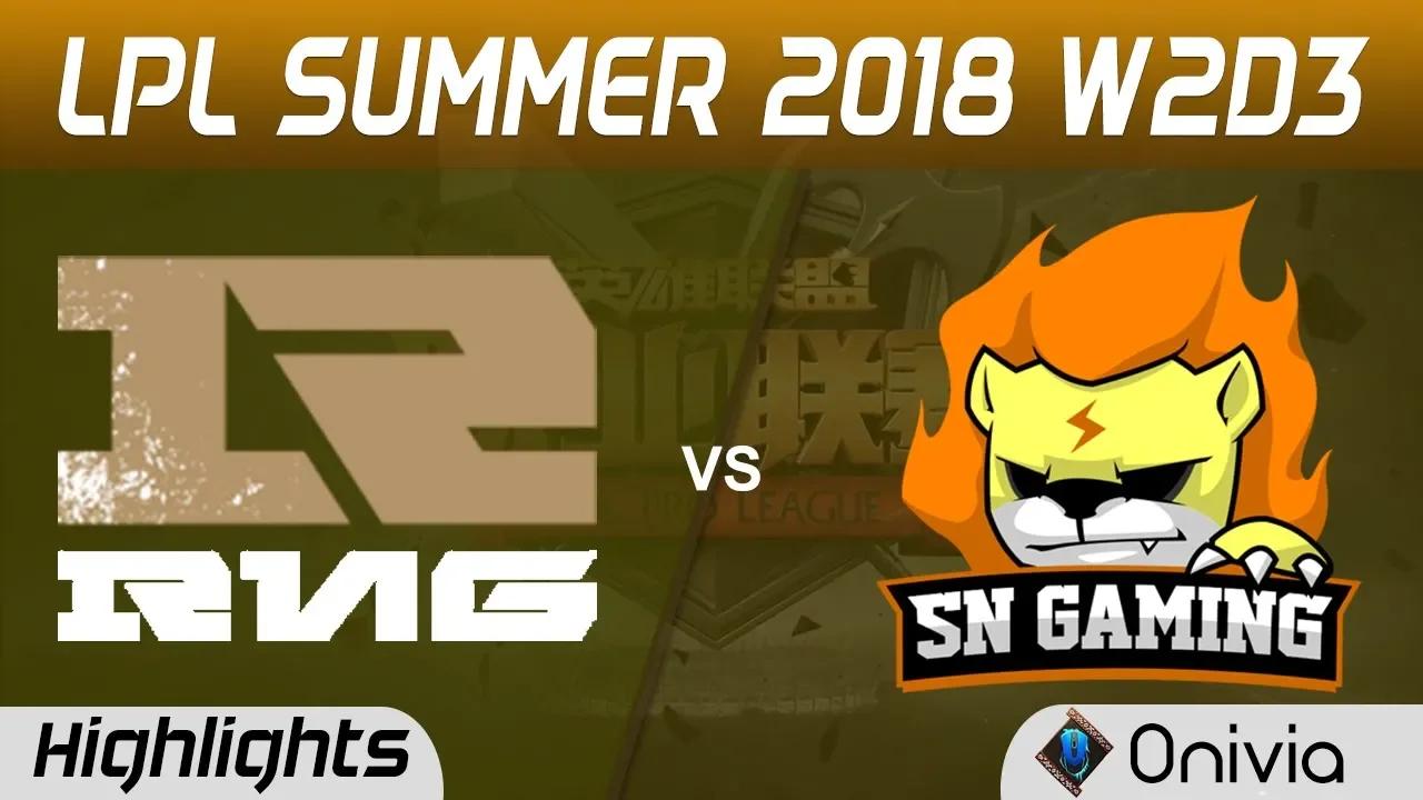 RNG vs SNG Highlights Game 1 LPL Summer 2018 W2D3 Royal Never Give Up vs Suning Gaming by Onivia thumbnail