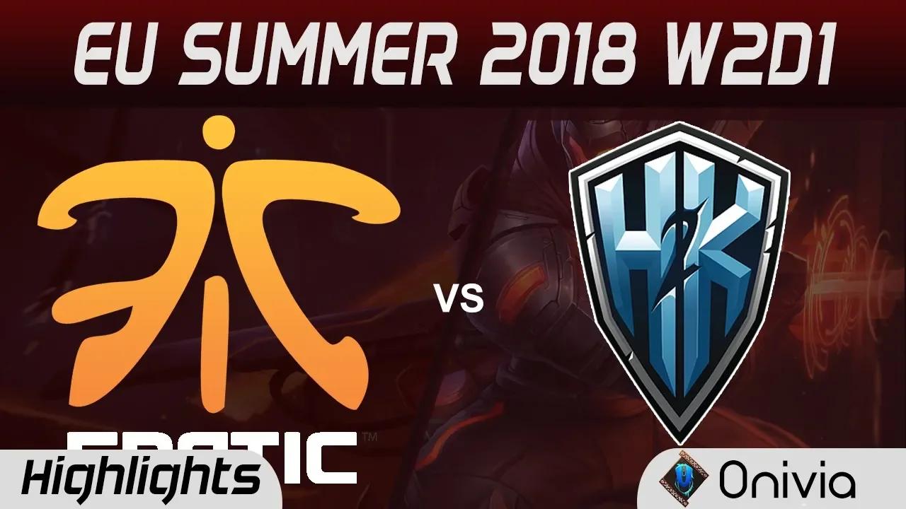 FNC vs H2K Highlights EU LCS Summer 2018 W2D1 Fnatic vs H2K Gaming By Onivia thumbnail