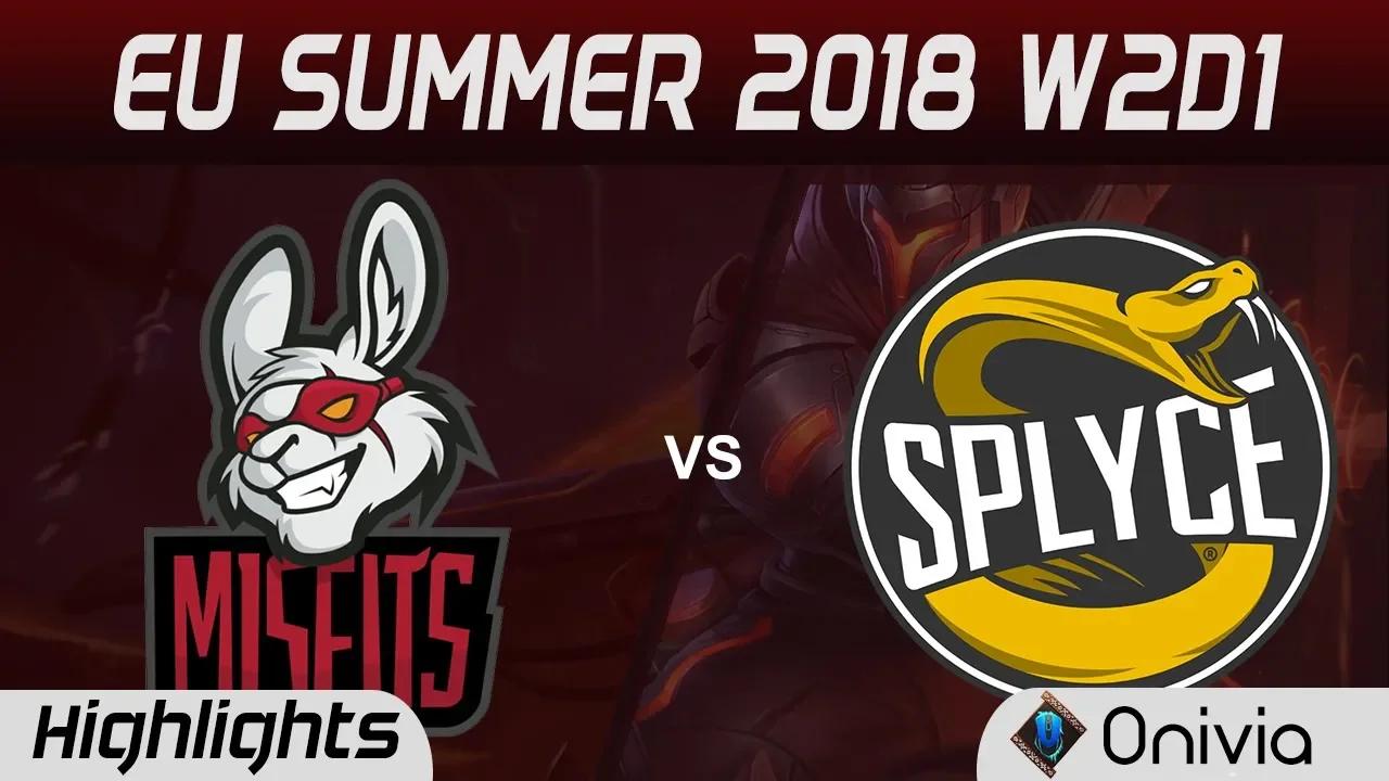 MSF vs SPY Highlights EU LCS Summer 2018 W2D1 Misfits Gaming vs Splyce By Onivia thumbnail