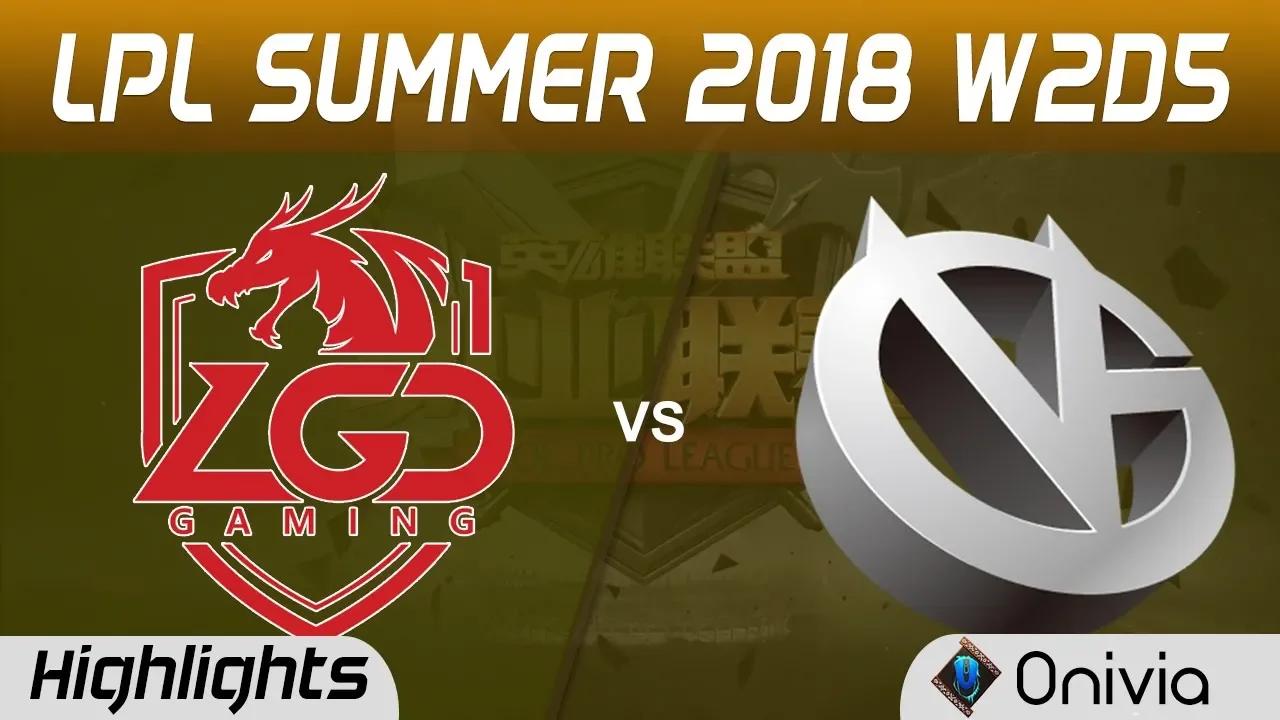 LGD vs VG Highlights Game 3 LPL Summer 2018 W2D5 LGD Gaming vs Vici Gaming by Onivia thumbnail